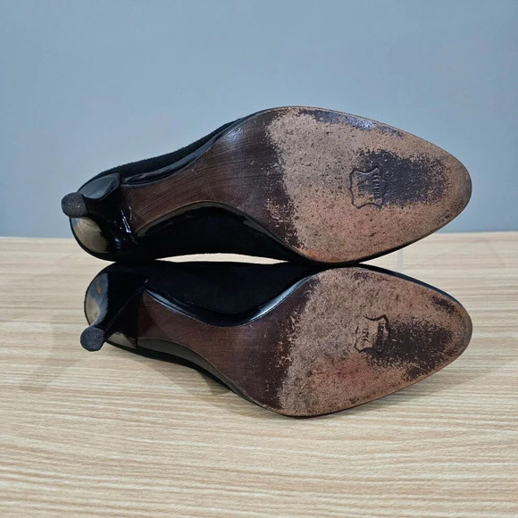 Stuart Weitzman Bootie Suede Womens Boot Black Stiletto Size Shoes Size 7.5 - Picture 11 of 12
